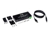 EATON TRIPPLITE 4-Port Industrial-Grade USB 2.0 Hub 15kV ESD Immunity Metal Housing Mountable