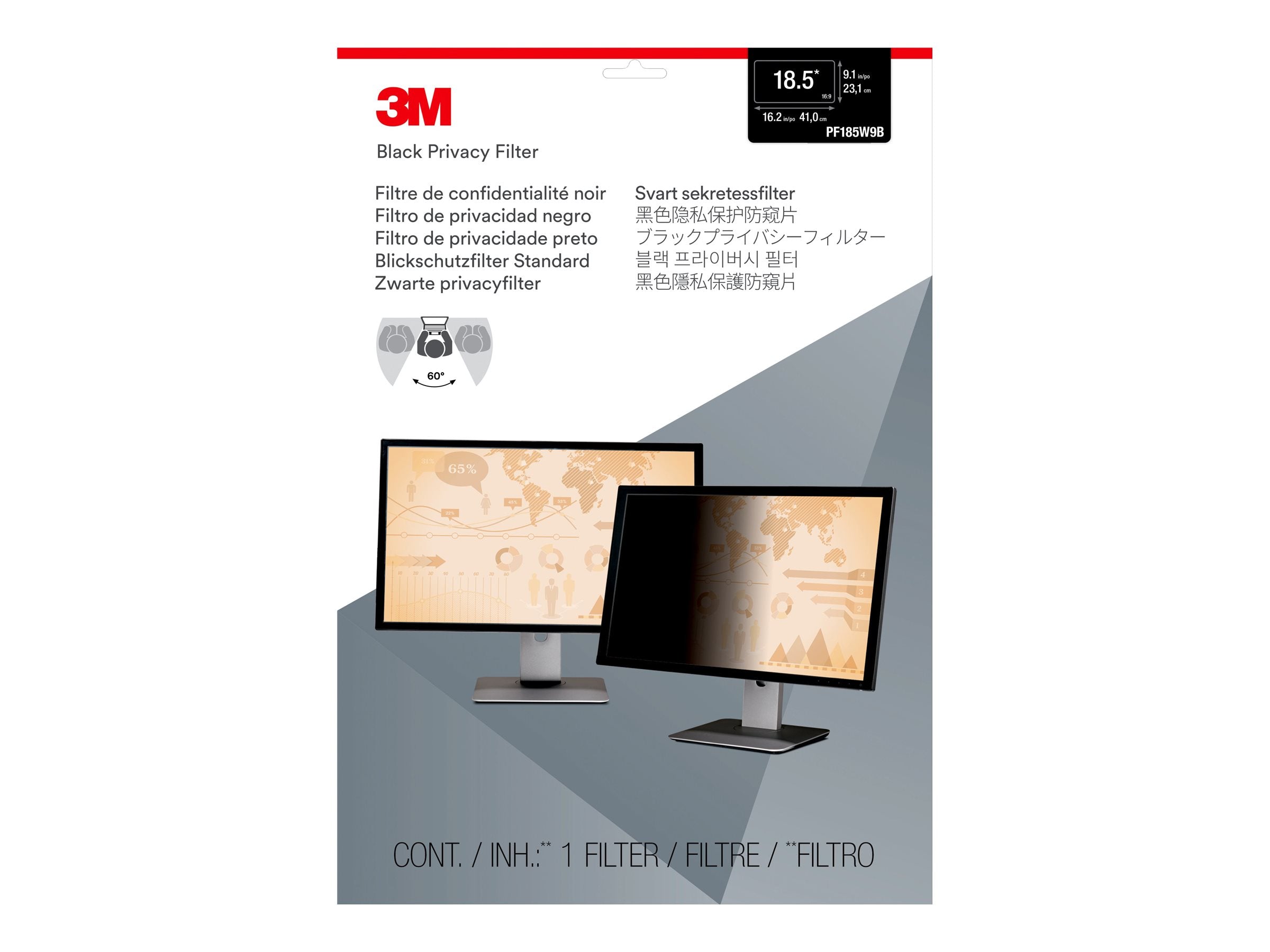 3M PF18.5W9 for 18.5inch fixed computer