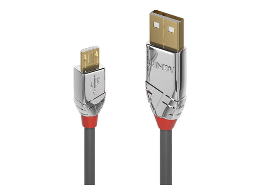 LINDY 0.5m USB 2.0 Type A/Micro-B Cable Cromo Line 480Mbit/s