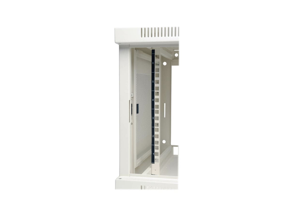 EATON TRIPPLITE 6U Wall Mount Rack Enclosure Server Cabinet Wallmount Doors Sides White Rack cabinet wall mountable white 6U 19