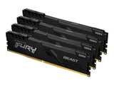KINGSTON 64Go 3200MHz DDR4 CL16 DIMM Kit of 4 1Gx8 FURY Beast Black