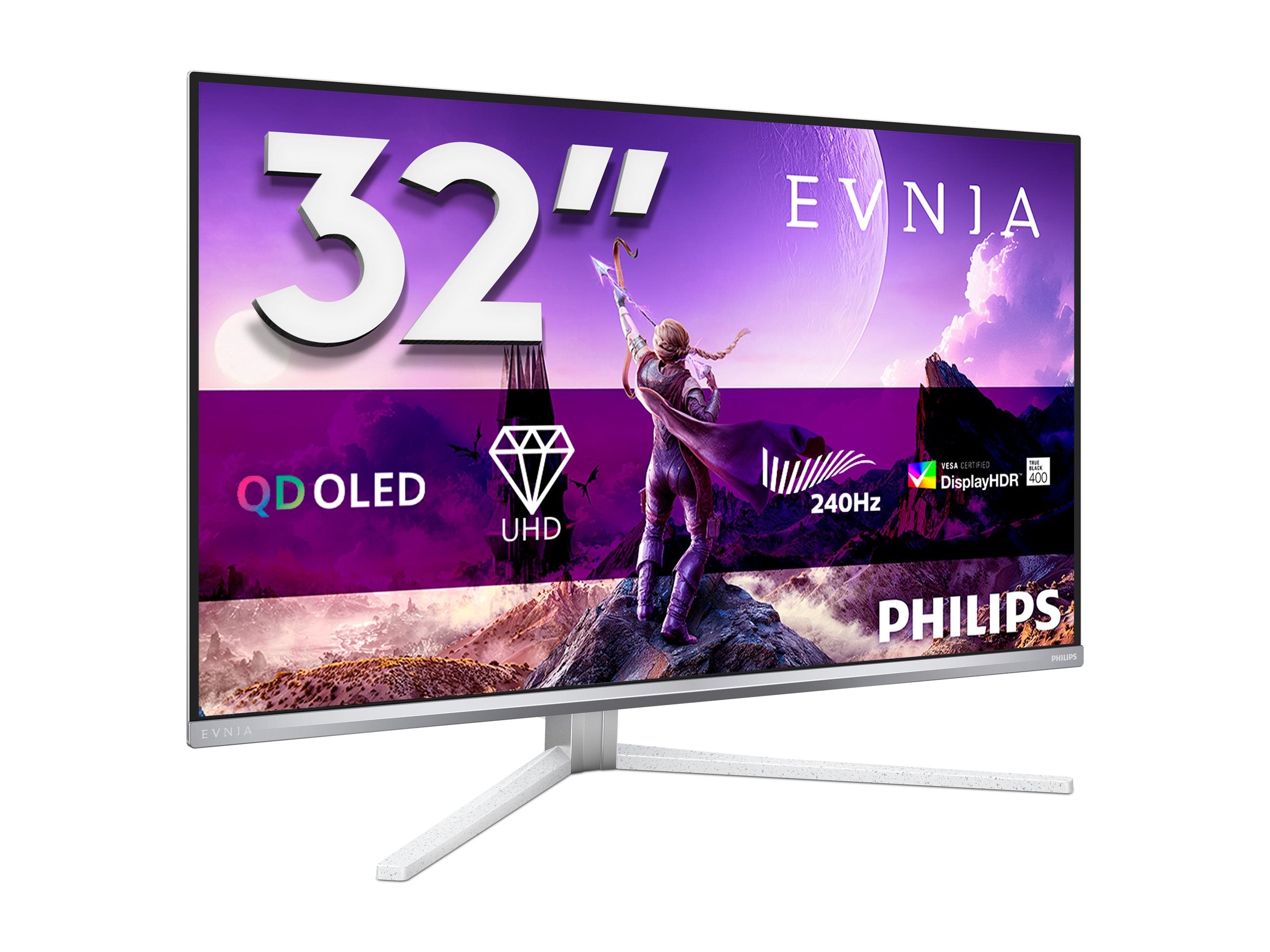 PHILIPS 32M2N8900/00 32p UHD OLED 240Hz 250cd/m2 0.03ms 2xHDMI2.1 DP USB Type C PD90W Speakers Height Adj.