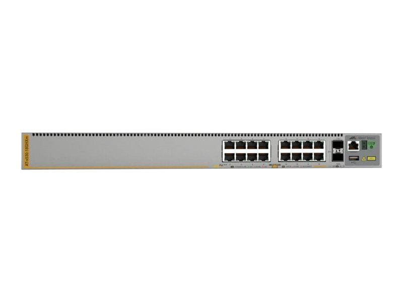 ALLIED L3 Stackable Switch 16x 100M/1/2.5/5G-T PoE++ 2x SFP+ ports and dual fixed PSU EU Power Cord