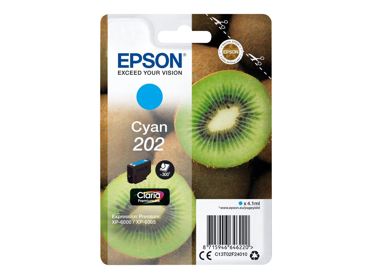 EPSON 1LB Singlepack Cyan 202 Kiwi Clara Premium Ink