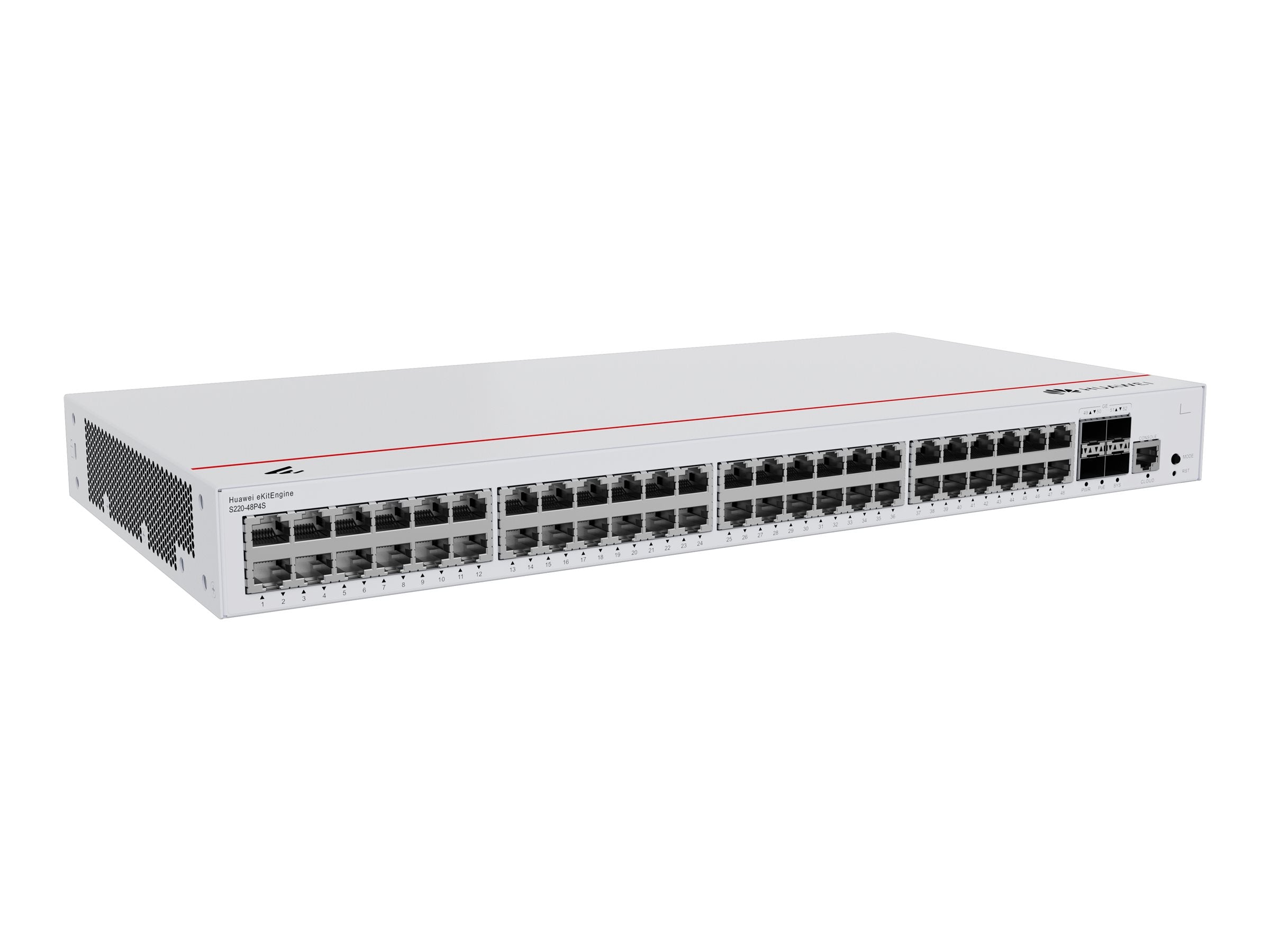 HUAWEI S220-48P4S 48x10/100/1000BASE-T ports 380W PoE+ 4xGE SFP ports built-in AC power eKit