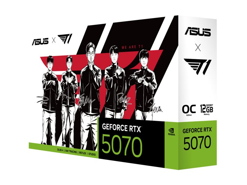 ASUS T1 GeForce RTX 5070 OC 12Go GDDR7 GAMING 1xHDMI 3xDP