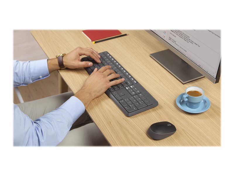 LOGITECH MK235 wireless Keyboard + Mouse Combo Grey (ESP)- Spanish Layout