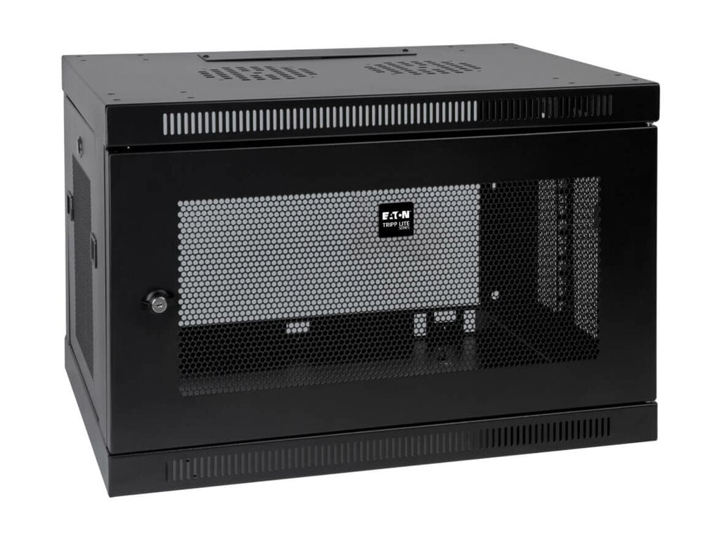 EATON TRIPPLITE 9U Wall Mount Rack Enclosure Server Cabinet w/ Door & Side Panels Rack cabinet wall mountable Black 9U 19