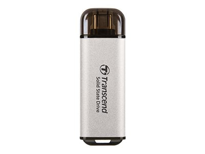 TRANSCEND ESD300S 512Go External SSD USB 10Gbps Type C Silver