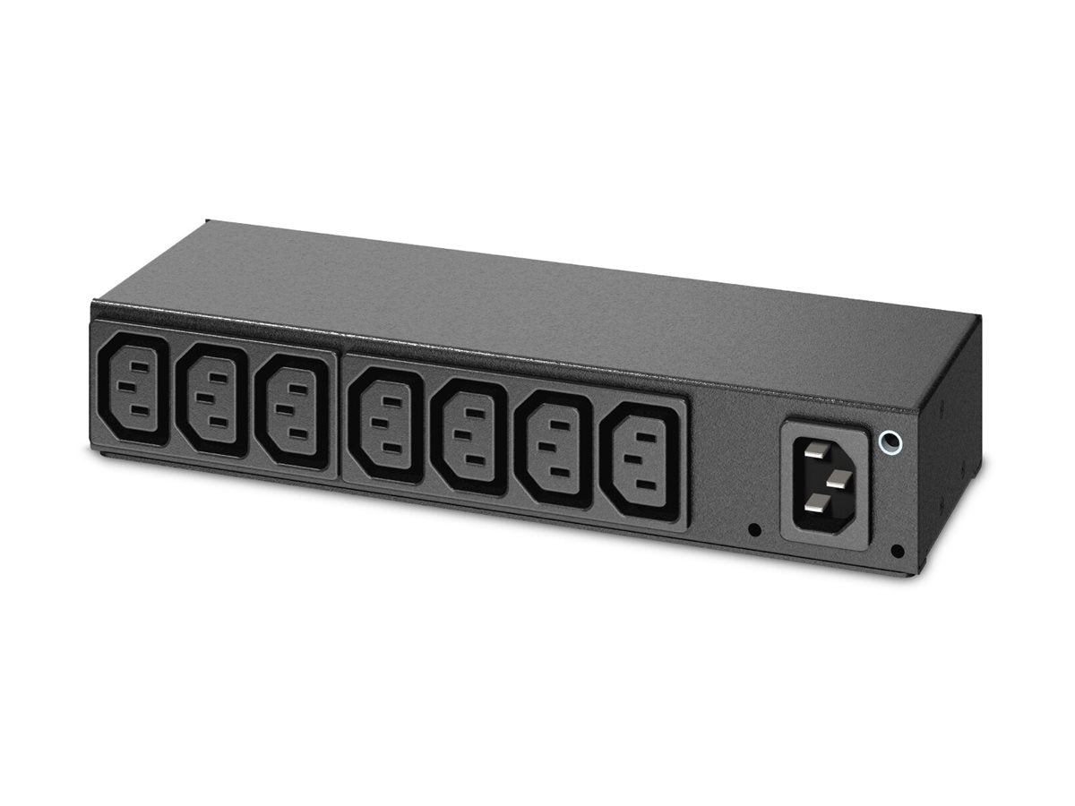 APC Basic Rack PDU AP6015A Rack AC 100/120/200/208/230/240V input IEC 60320 C14 output connectors 8 power IEC 60320 C13 1U BK