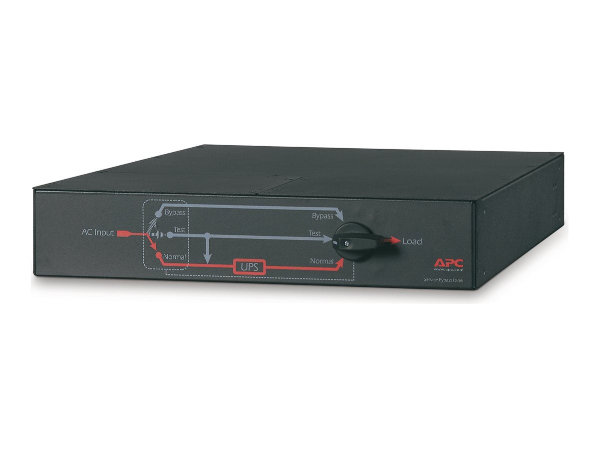 APC Service Bypass Panel Bypass switch rack-mountable AC 200/208/240V output connectors 4 2U 19 3.05m cord Black