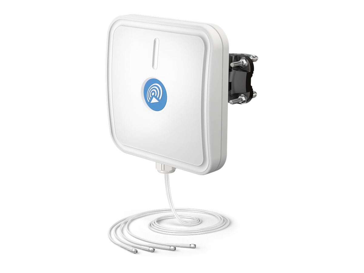 QUWIRELESS Tri-Band 2.4/5-7 GHz WiFi 6E/7 4x4 MIMO Sector Panel RP-SMA Wall/Mast Antenna