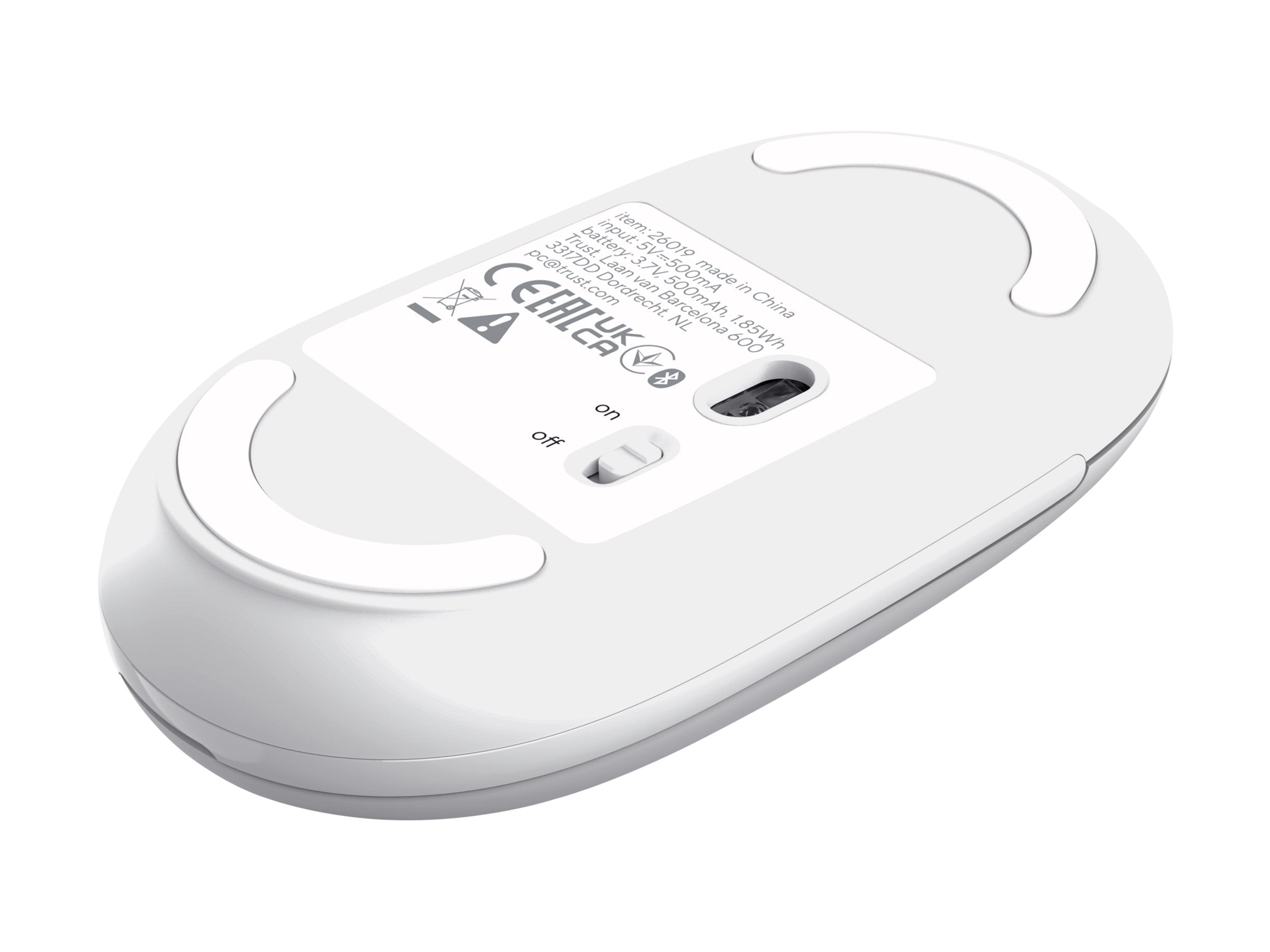 TRUST Souris sans fil SERON hyperscroll multi-connexion rechargeable blanc