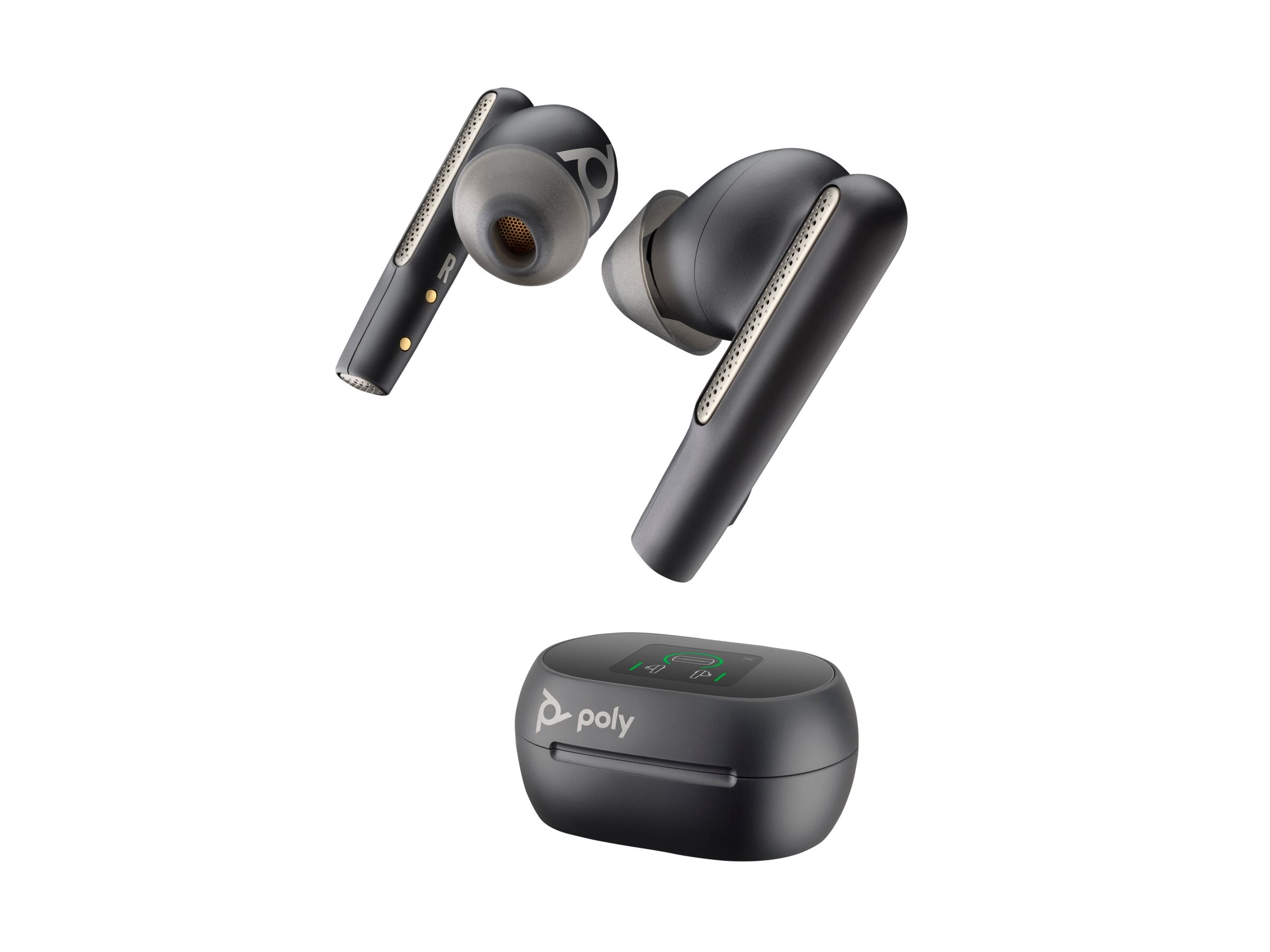 HP Poly Voyager Free 60+ UC M Carbon Black Earbuds +BT700 USB-C Adapter +Touchscreen Charge Case Casque Sans fil Ecouteurs Appels/Musique USB Type-C Bluetooth