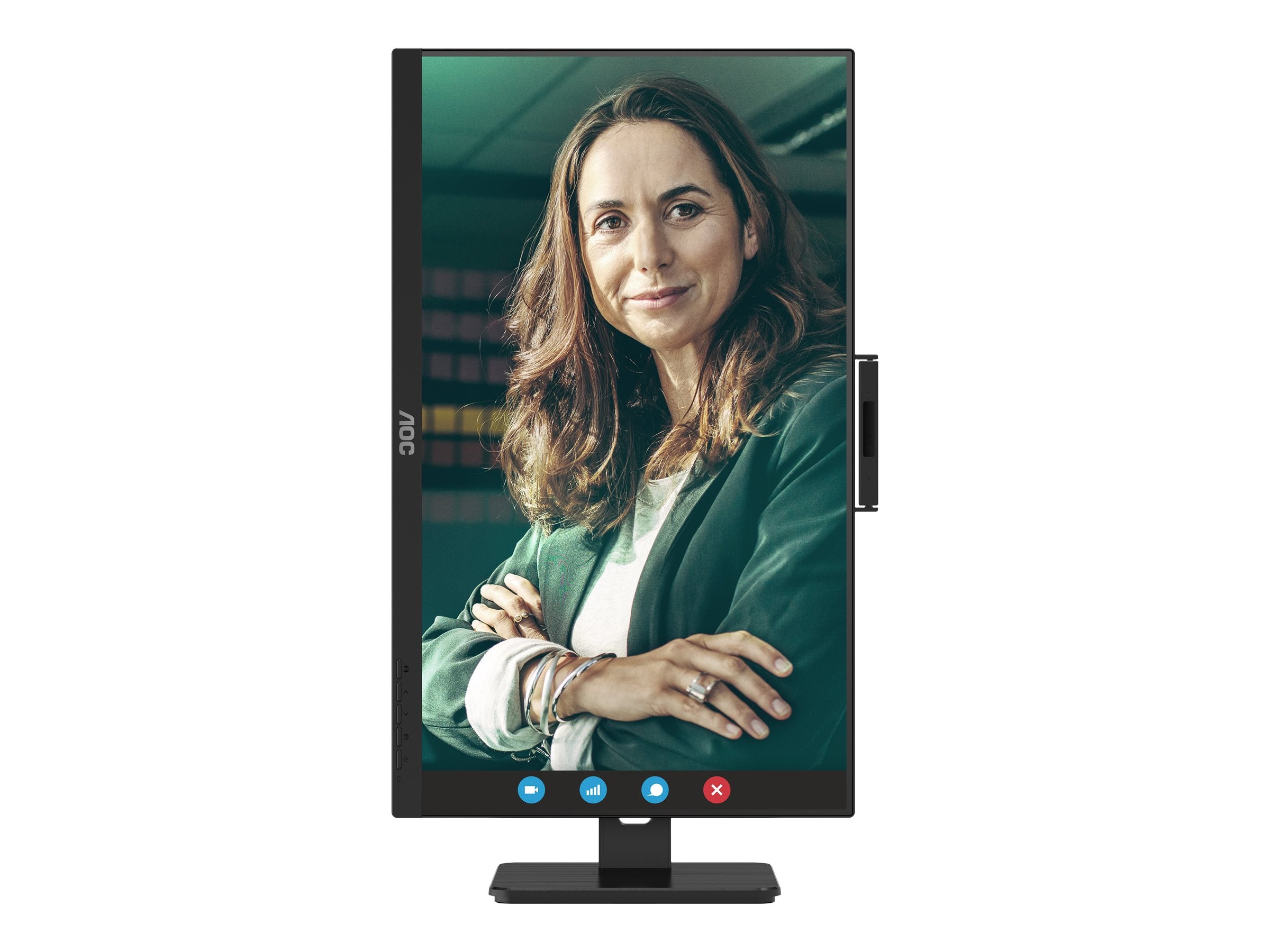 AOC 24P3QW Ecran 24"  1920 x 1080 Full HD (1080p) @ 75 Hz - IPS - 300 cd/m² - 1000:1 - 4 ms - 2xHDMI, DisplayPort - HP - WEBCAM
