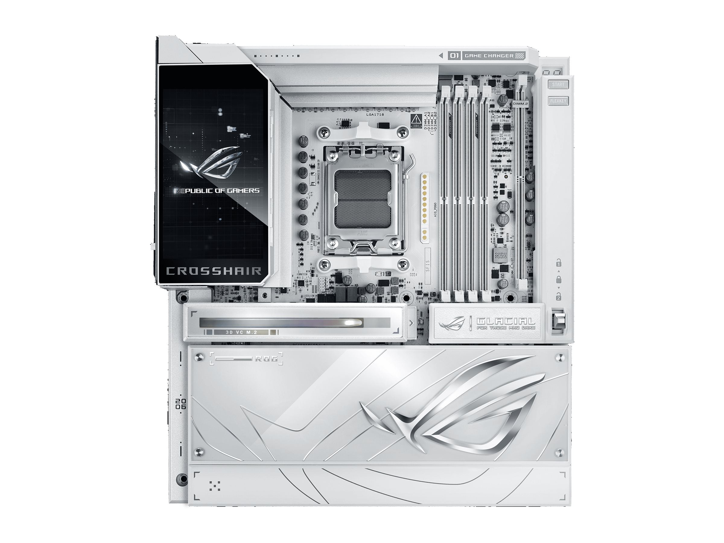 ASUS ROG CROSSHAIR X870E GLACIAL AM5 DDR5 ATX motherboard 2xPCIe 5.0 7xM.2