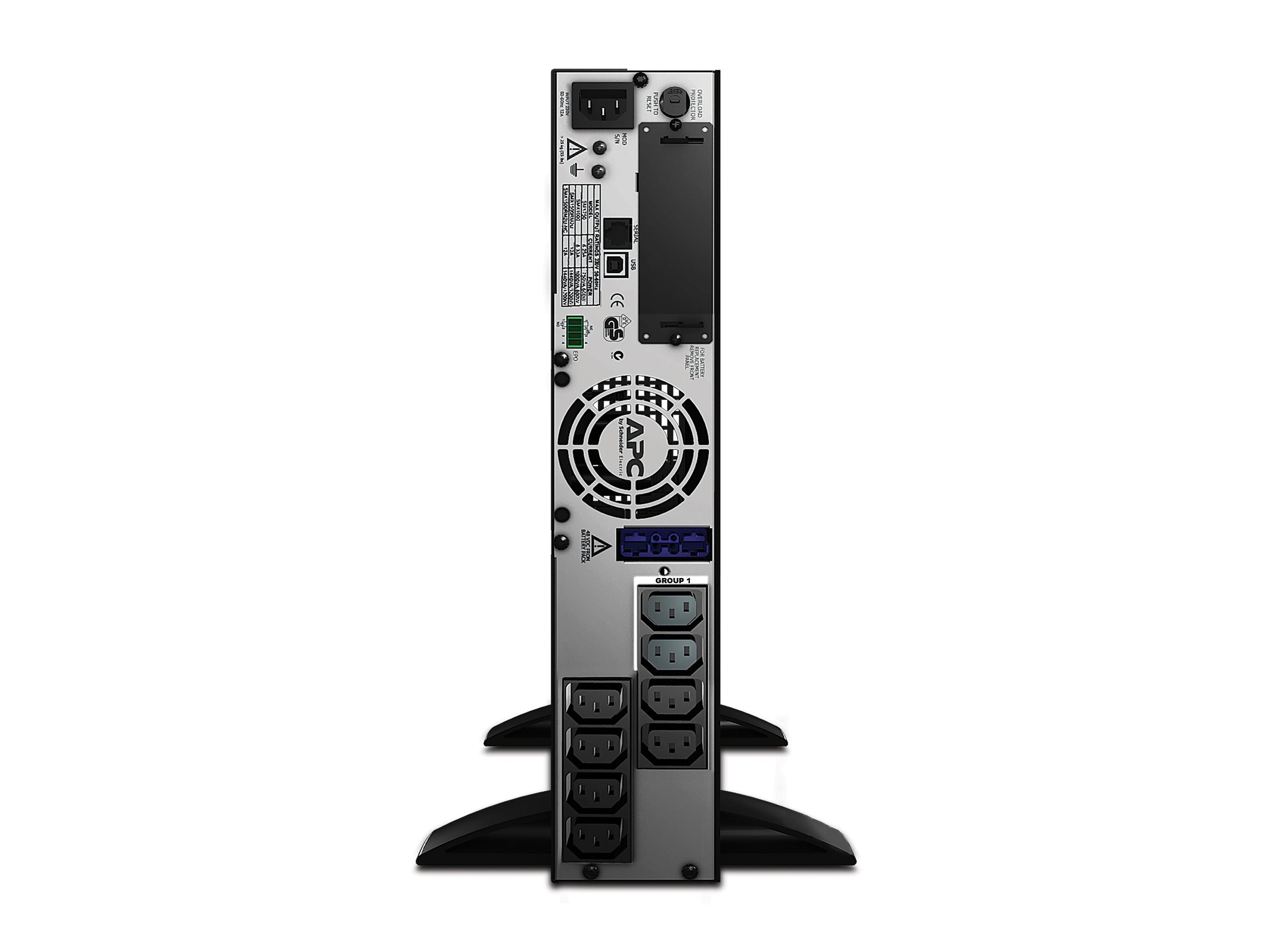 APC Smart-UPS X 750 Rack/Tower LCD UPS rack-mountable AC 230V 600Watt 750VA output connectors 8 2U Black
