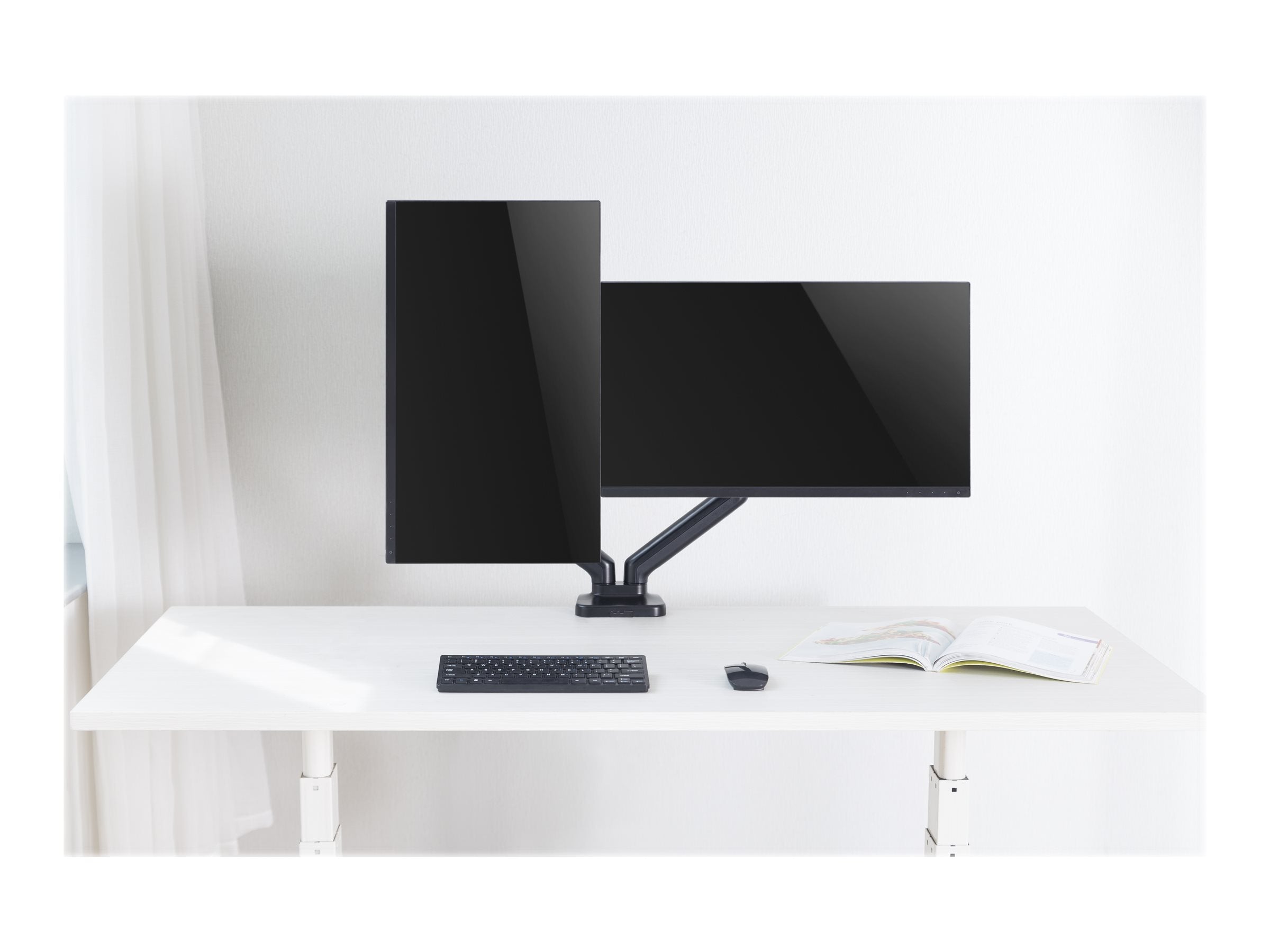 TNB ERGO Line Double Articulated Monitor Arm Ideal For Positioning 2 Screens Side By Side