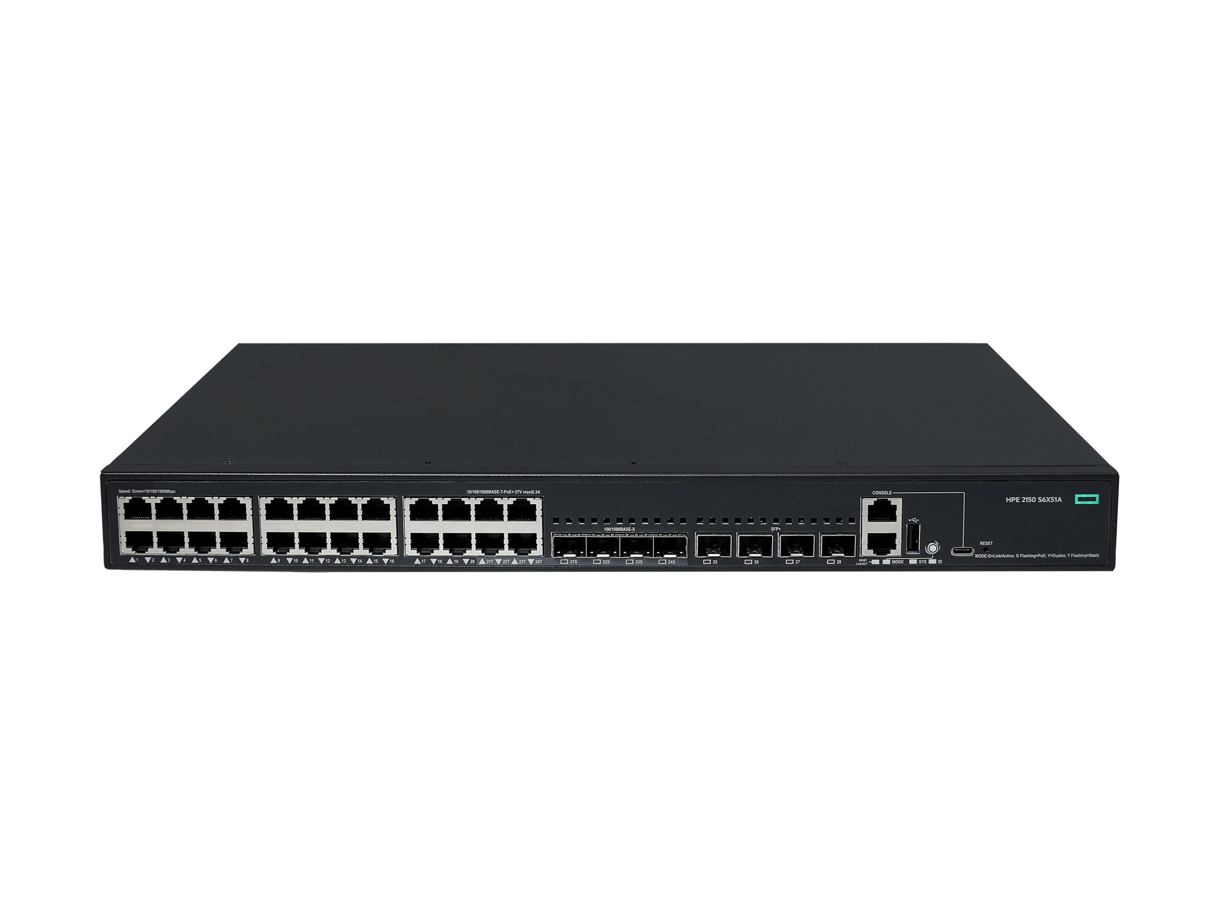 HPE Networking CW 2150 24p 10M/100M/1G PoE+ 4p SFP 1G Combo 4p SFP+ 1G/10G 405W Switch EU en