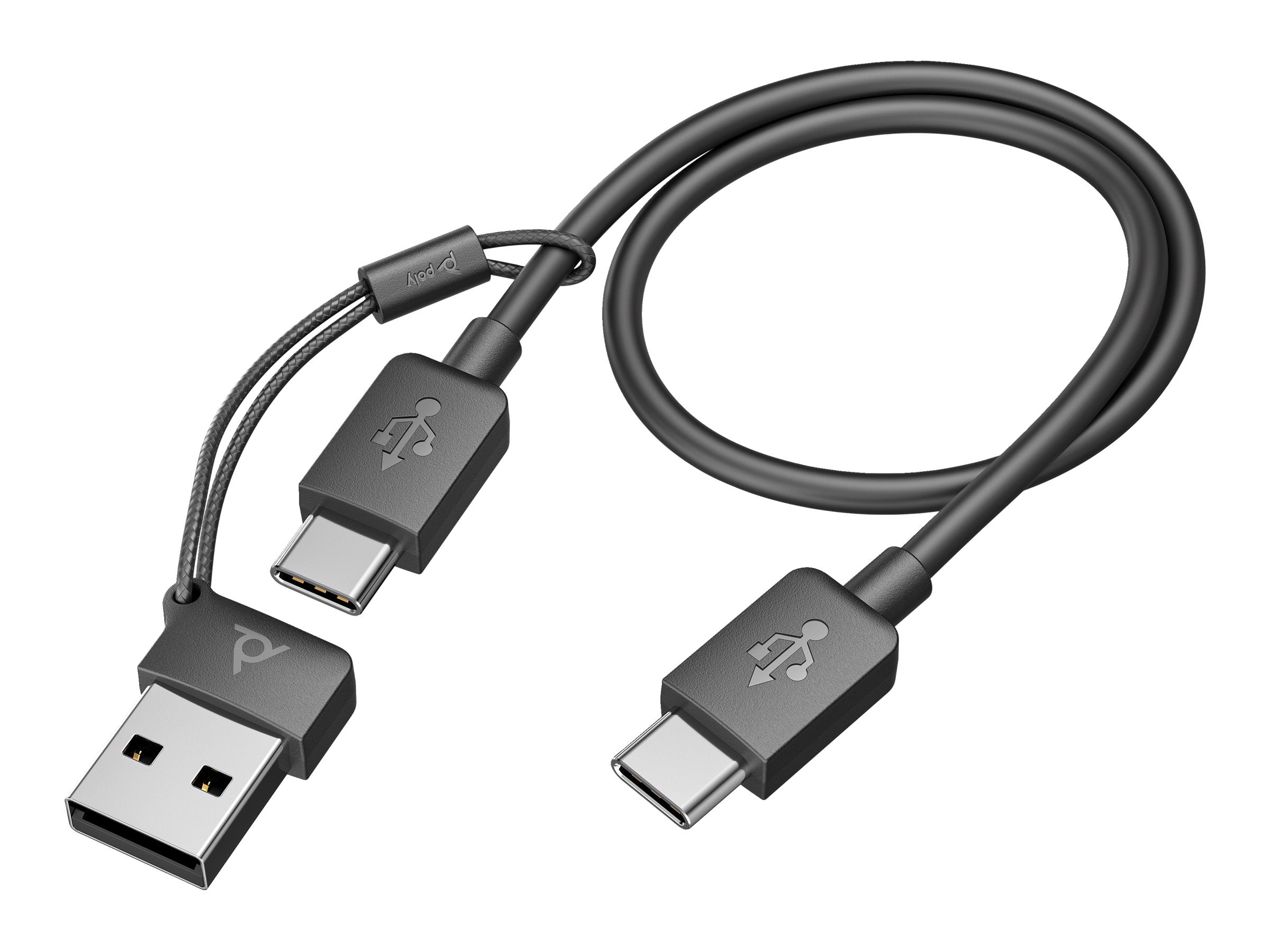 HP Poly Voyager Focus 2 USB-C Bluetooth Headset +USB-C/A Adapter