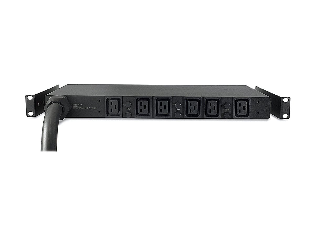 APC Basic Rack PDU Rack AC 400V 22 kW 3-phase input IEC 60309 output connectors 6 IEC 60320 C19 2.44m cord Black