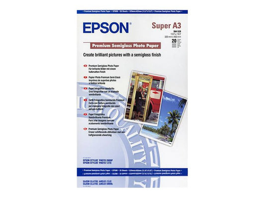 EPSON PREMIUM semi brillant photo papier inkjet 250g/m2 A3+ 20 feuilles pack de 1