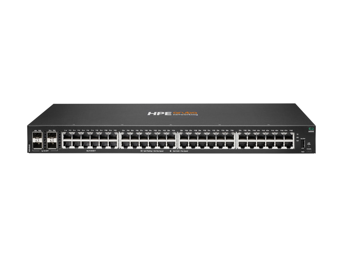 HPE Aruba Networking CX 6000 48p 10M/100M/1G 4p SFP 1G Switch EU en