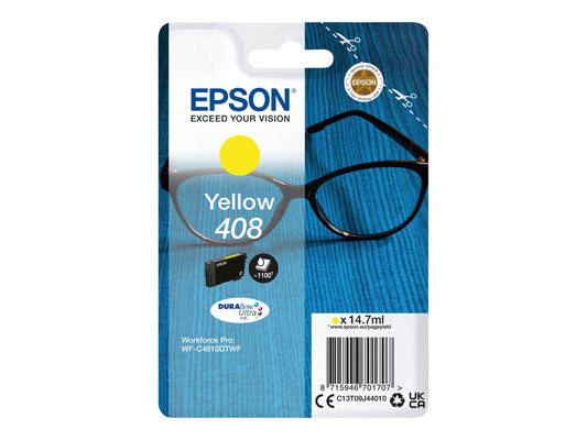 EPSON 6LB Singlepack Yellow 408 DURABrite Ultra Ink