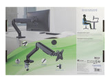 TNB ERGO Line Single Monitor Articulated Arm And Gas Spring Adjustment Material Steel For Screen Size
