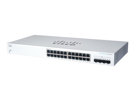 CISCO Business Switching CBS220 Smart 24-port Gigabit 4x10G SFP+ uplink