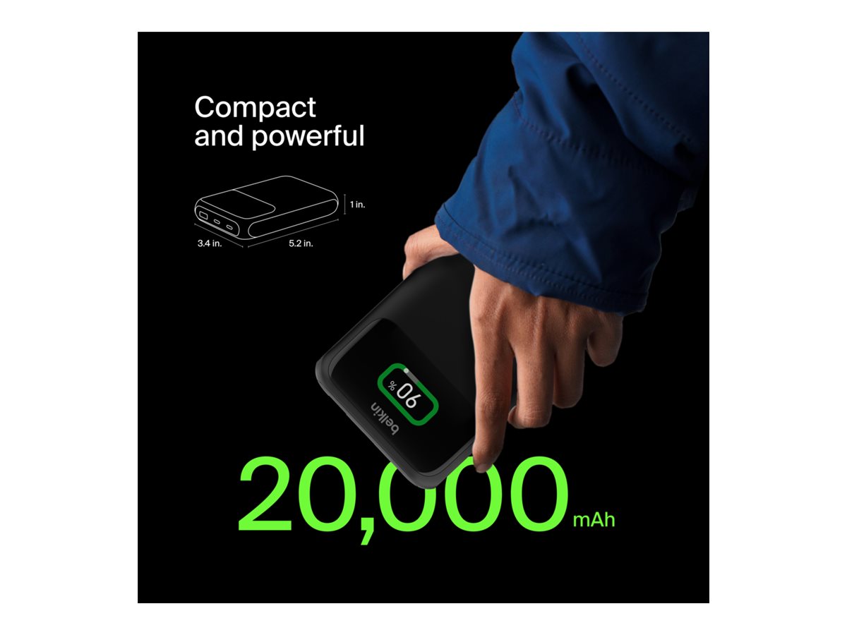 BELKIN 20k 65w Laptop Powerbank Digital display