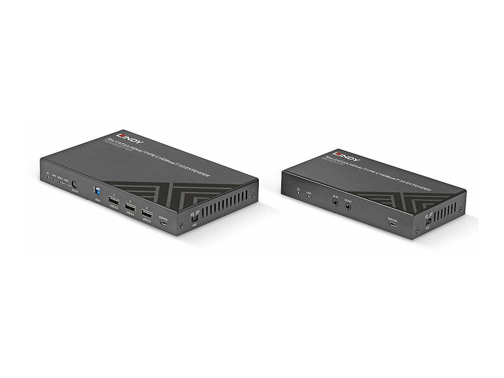 LINDY 70m Cat.6A Type C and HDMI HDBaseT 3.0 KVM Extender