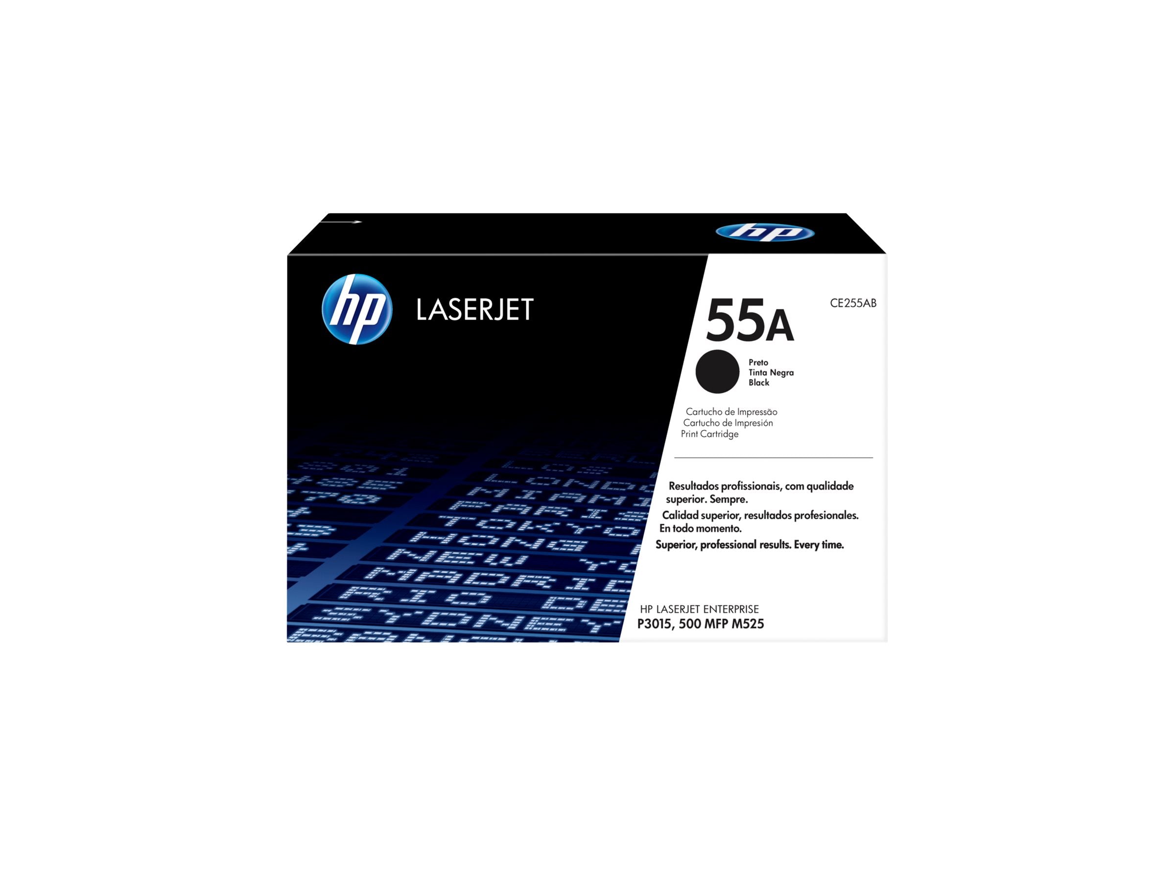 HP 55A original LaserJet Toner cartridge CE255A black standard capacity 6.000 pages 1-pack