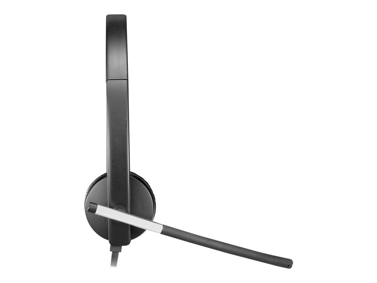 Logitech 981-000514 casque Avec fil Arceau Bureau/Centre d'appels USB Type-A Noir, Argent