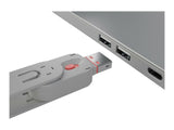LINDY Clé USB et 4 bloqueurs de ports USB Rose