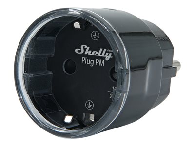 SHELLY Plug PM Gen3 Black WLAN Power Metering Smart Plug
