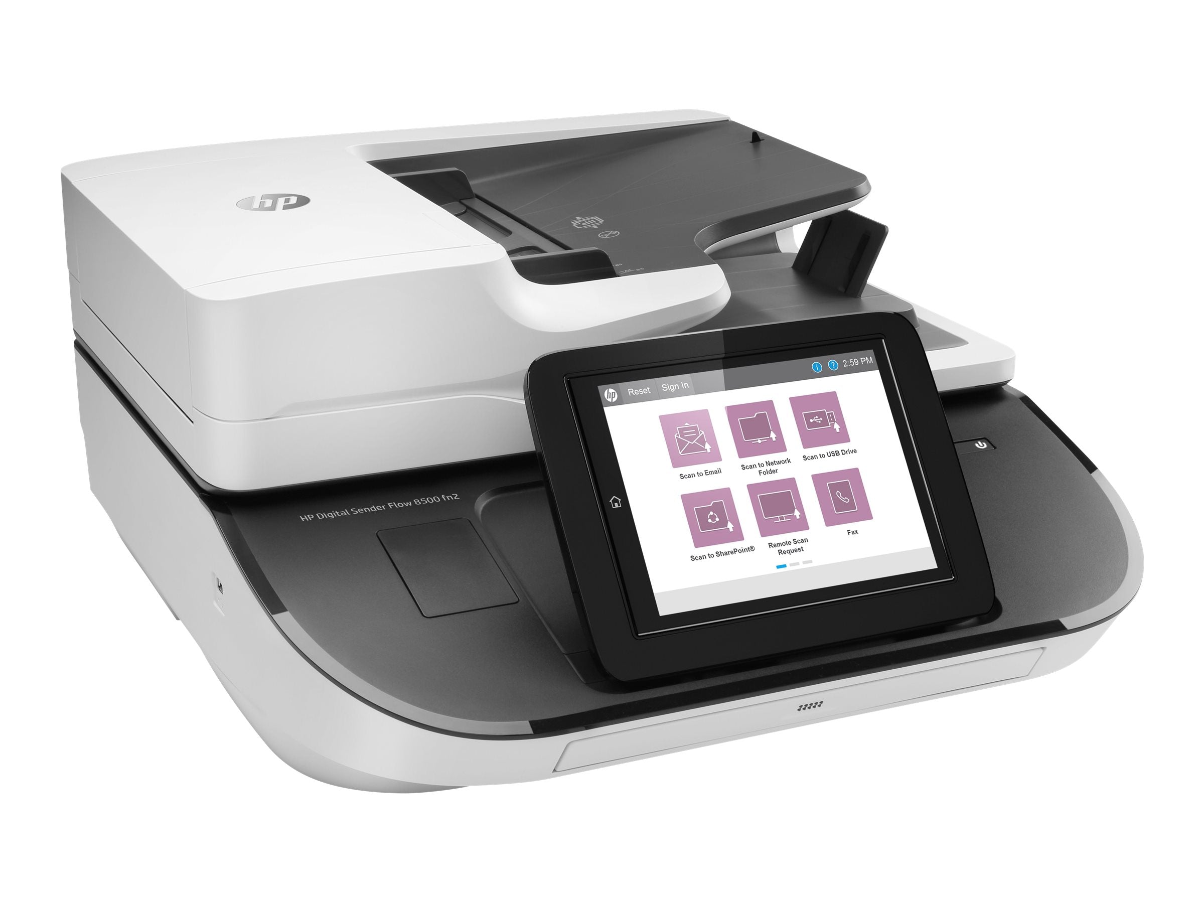 HP Digital Sender Flow 8500fn2 Document scanner CIS Duplex 216x864mm 600dpix600dpi 92ppm ADF 150sheets 10000scans USB LAN