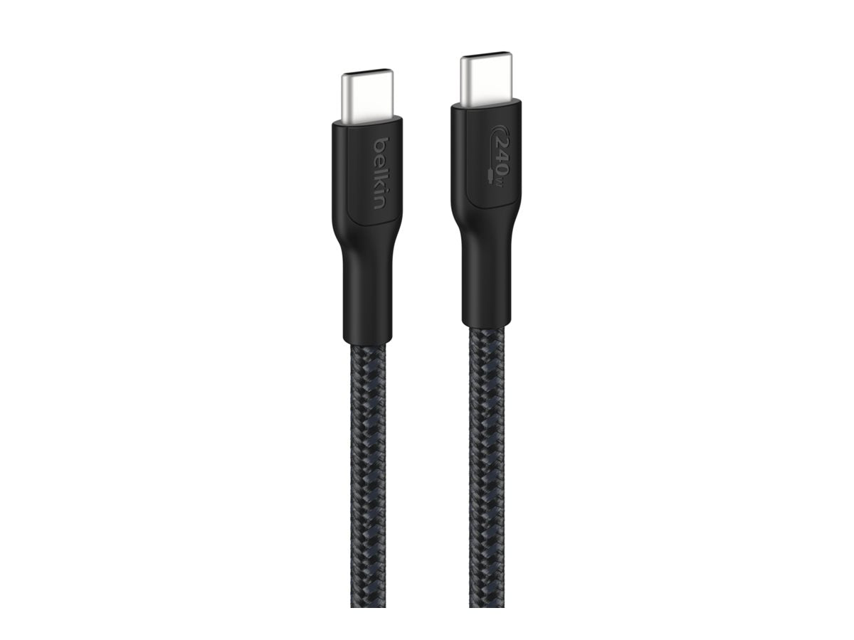 BELKIN USB-C TO USB-C 240W 2.0 BRAIDED PCR 3M BLACK