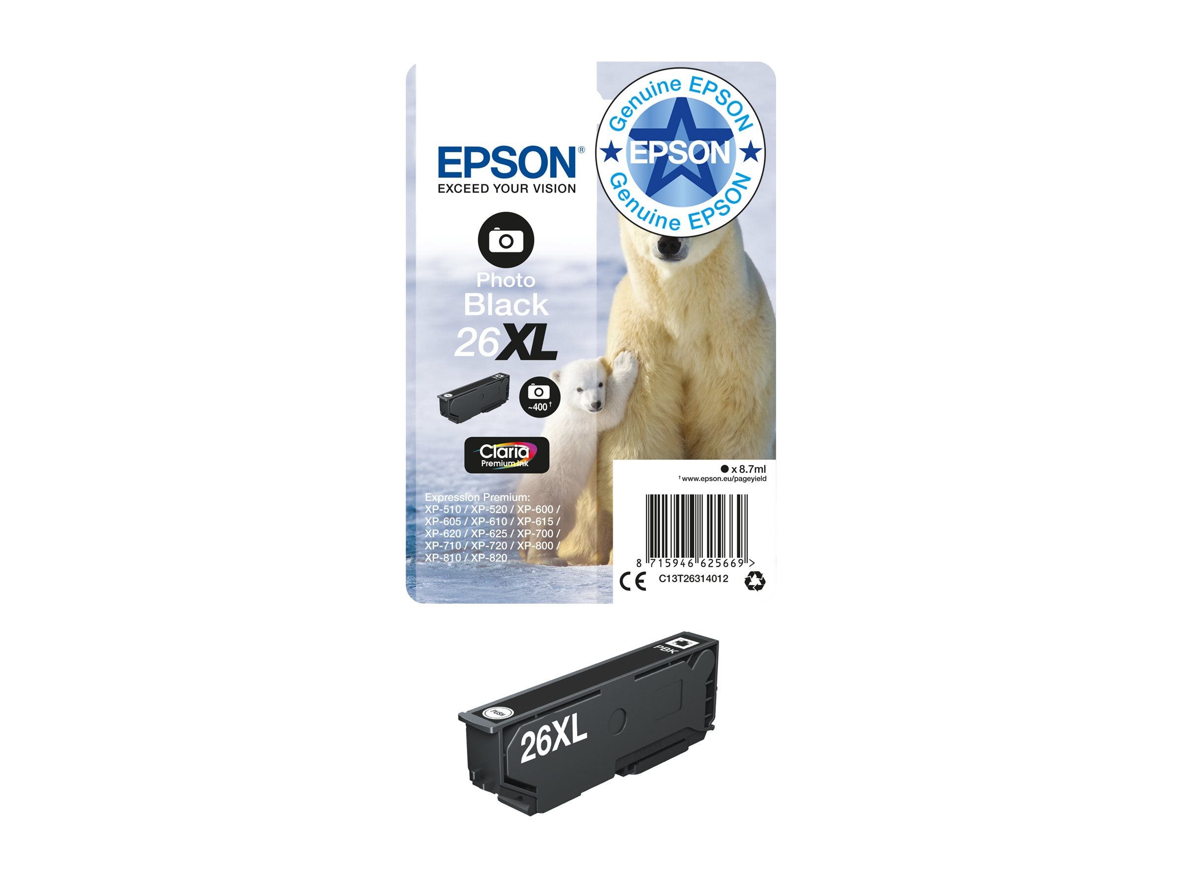 Ink/26XL Polar Bear 8.7ml PBK