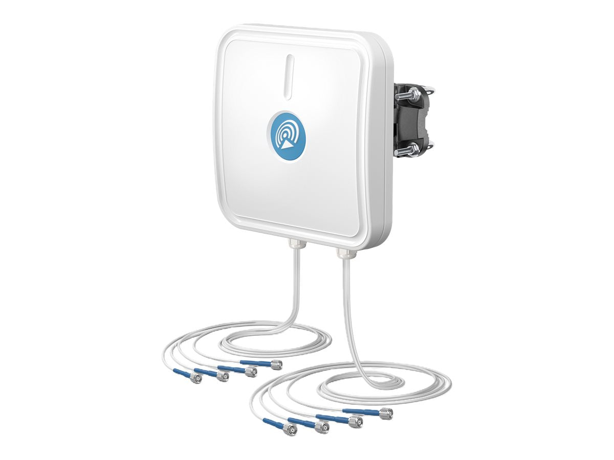 QUWIRELESS Tri-Band 2.4/5/7 GHz WiFi 6E/7 8x8 MIMO Sector Panel RP-TNC Wall/Mast Antenna