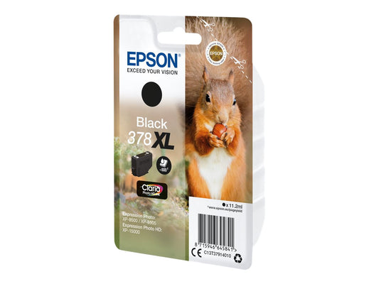 EPSON 5LB Singlepack Black 378XL Squirrel Clara Photo HD Ink