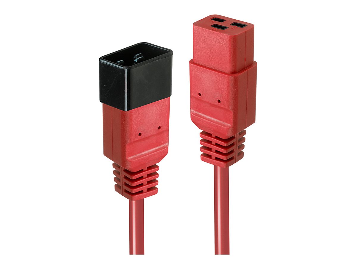 LINDY 3m IEC C19 to IEC C20 extension Red