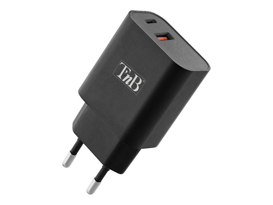 TNB Mains charger 1 USB-C Power Delivery + USB-A Quick Charge 30W