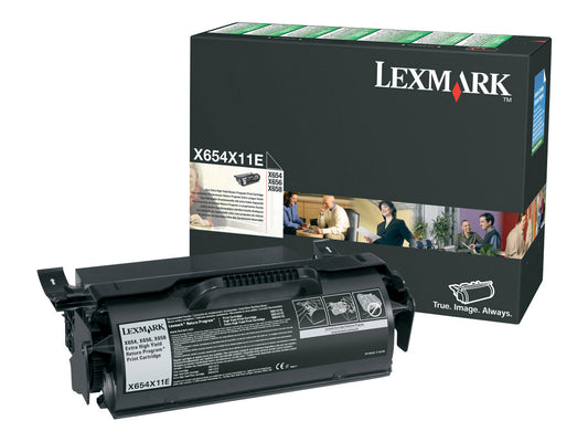 LEXMARK X654, X656, X658 cartouche de toner noir très haute capacité 36.000 pages pack de 1 retour programme