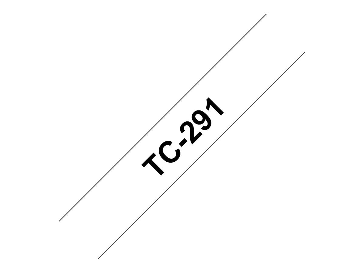 BROTHER P-TOUCH TC-291 noir sur blanc 9mm