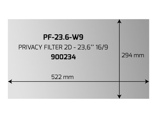 PORT DESIGNS PRIVACY FILTER 2D 23.6p 16/9 522x294