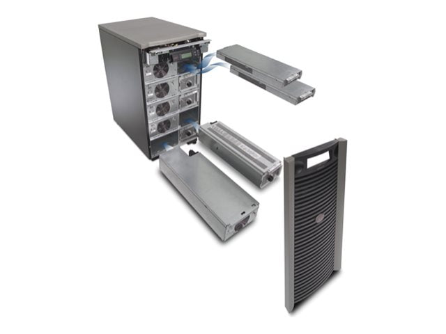 APC Symmetra LX 12kVA Scalable to 16kVA N+1 Power array AC 208/240V 12000VA Ethernet 10/100 output connectors 1 19U Black silver