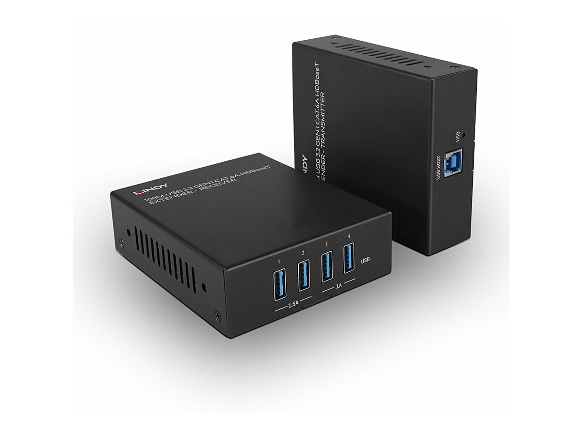 LINDY 100m USB 3.2 Gen 1 Cat.6A HDBaseT Extender
