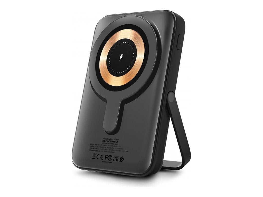URBAN FACTORY MAGNEE POWER Wireless Magnetic Universal Powerbank 10.000mAh - Charcoal Black