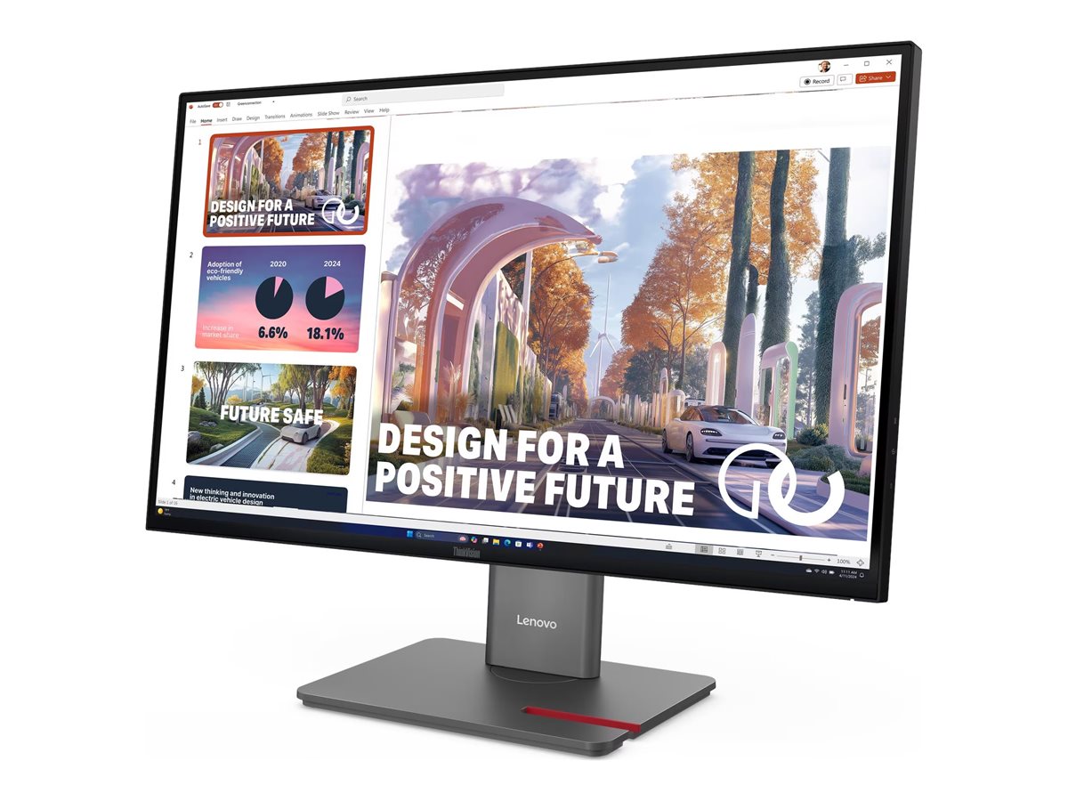 LENOVO ThinkVision P27QD-40 LED Écran 27p 2560x1440 QHD 120Hz IPS 350cd/m2 1500:1 4ms HDMI DisplayPort DaisyChain USB-C Dock
